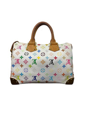 Louis Vuitton x Takashi Murakami Monogram Multicolor Speedy 30 Handbag (White)