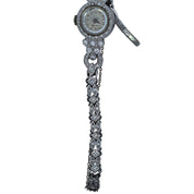 Hamilton Vintage 14k White Gold Diamond Ladies Manual Watch