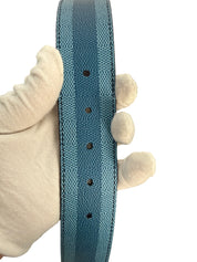 Louis Vuitton LV Initiales Damier Stripes 40mm Blue Reversible Belt