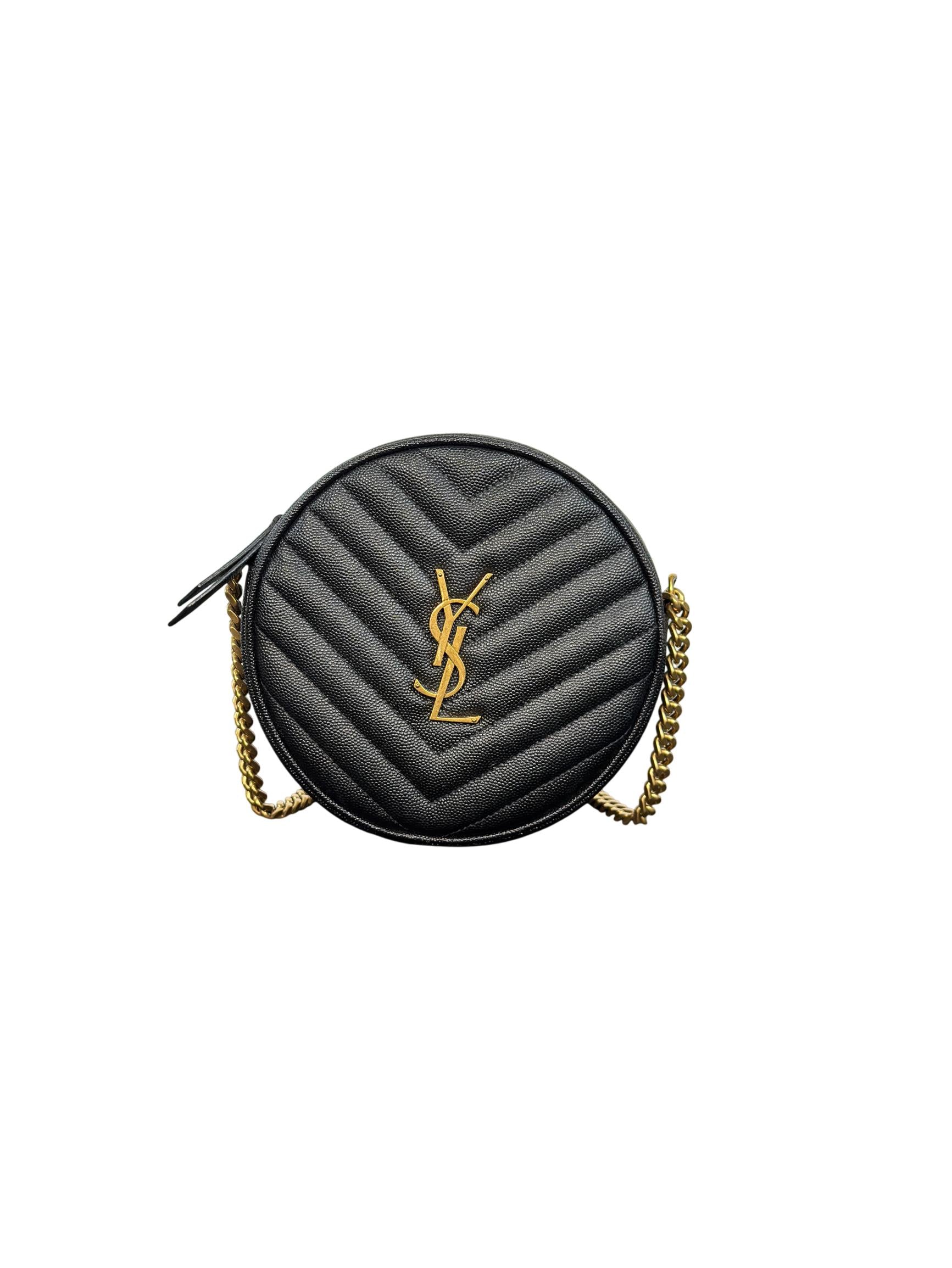 Yves Saint Laurent Vinyle Round Crossbody