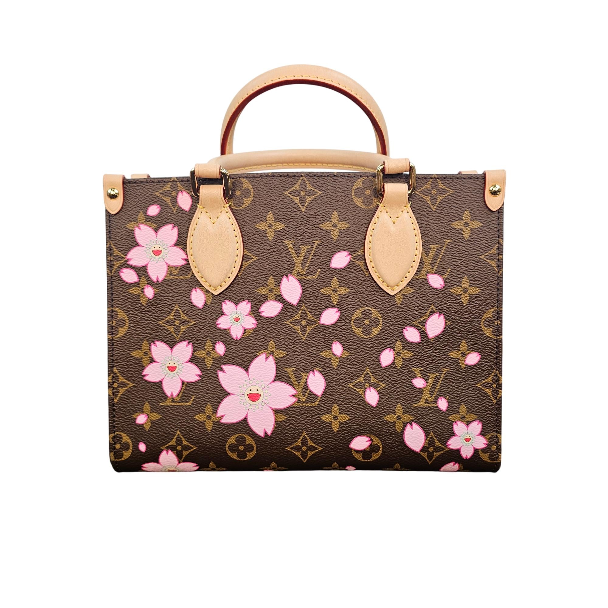Louis Vuitton x Takashi Murakami OnTheGo PM Cherry Blossom Monogram Handbag