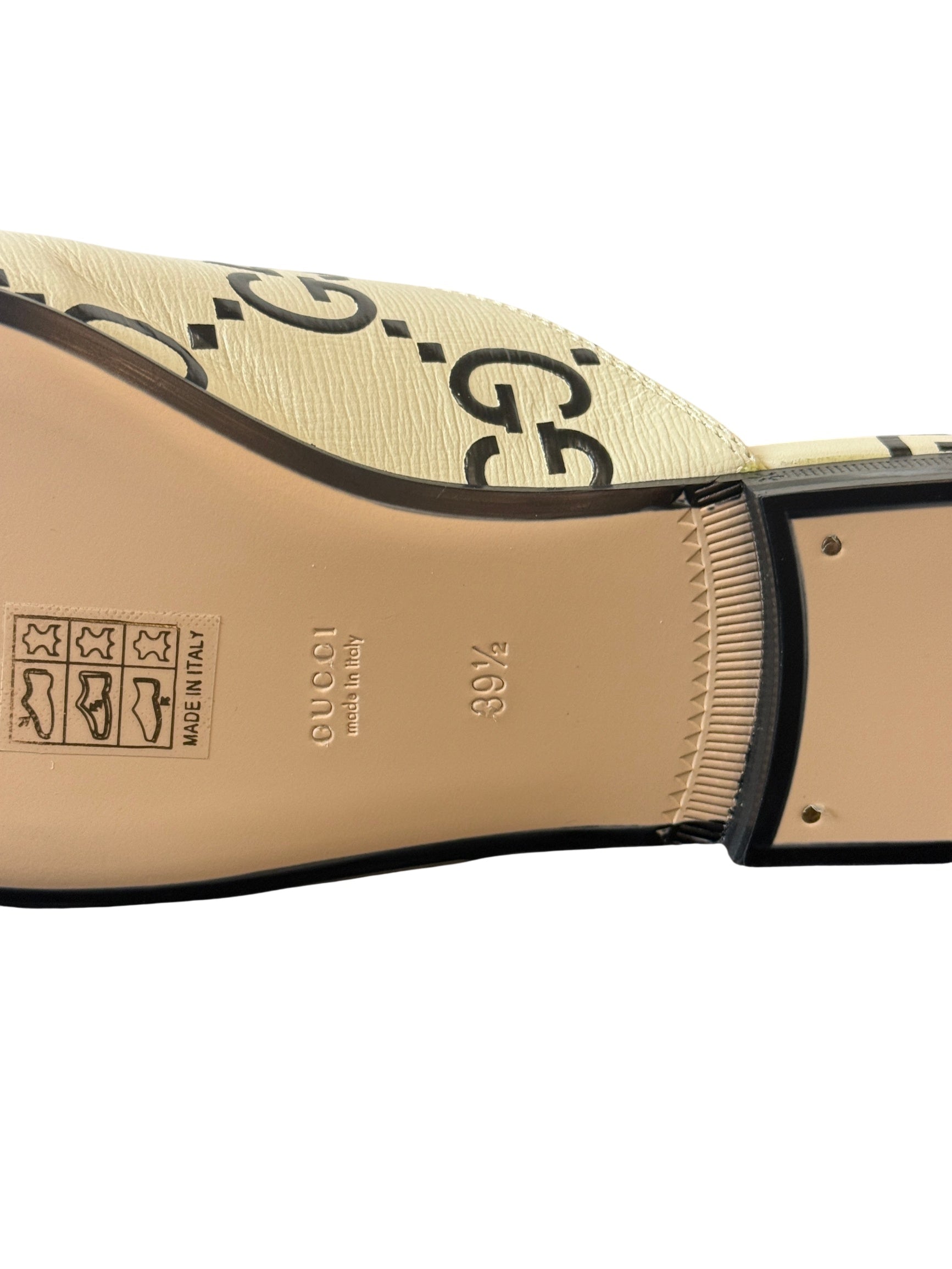 Gucci Princetown Mule Loafers GG with Gold Horsebit and Heart Detail