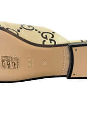 Gucci Princetown Mule Loafers GG with Gold Horsebit and Heart Detail