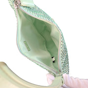 Prada Re-Edition Green Satin Crystal Mini