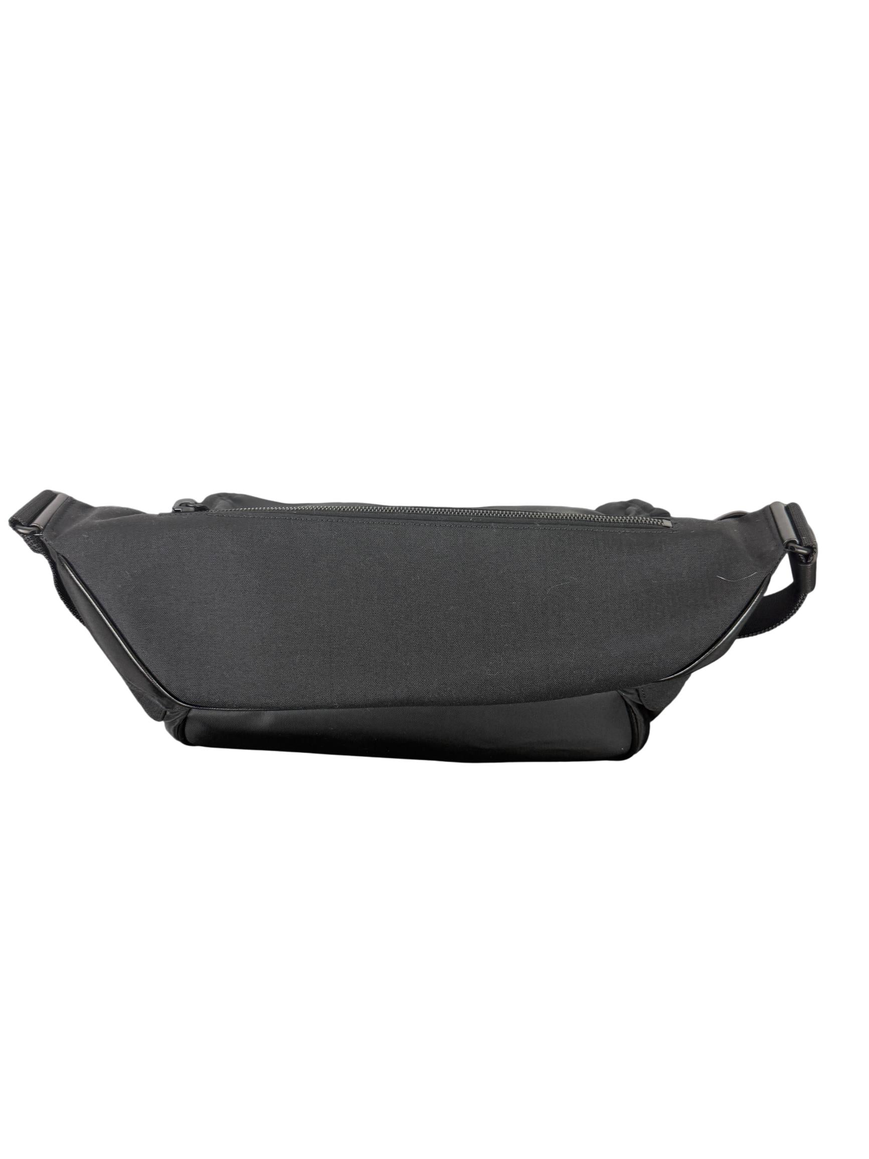 Saint Laurent Logo Embroidery Nylon Crossbody Bag