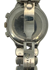 Tiffany & Co. Swiss Made Chronograph Watch Metal Silver Dial