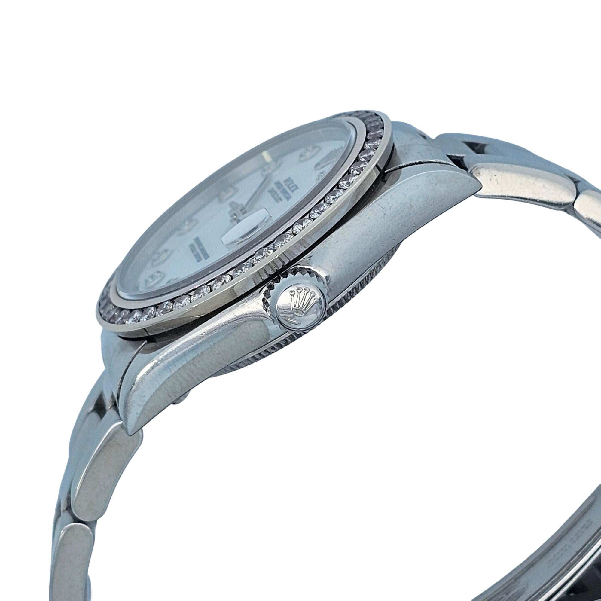 Rolex Oyster Perpetual Datejust 31mm 2000 SS Pearl Diamond Dial & Diamond Bezel 78240