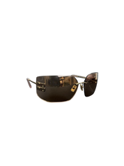 Miu Miu SMU54Y Pink and Rose Gold Metal Aube Sunglasses