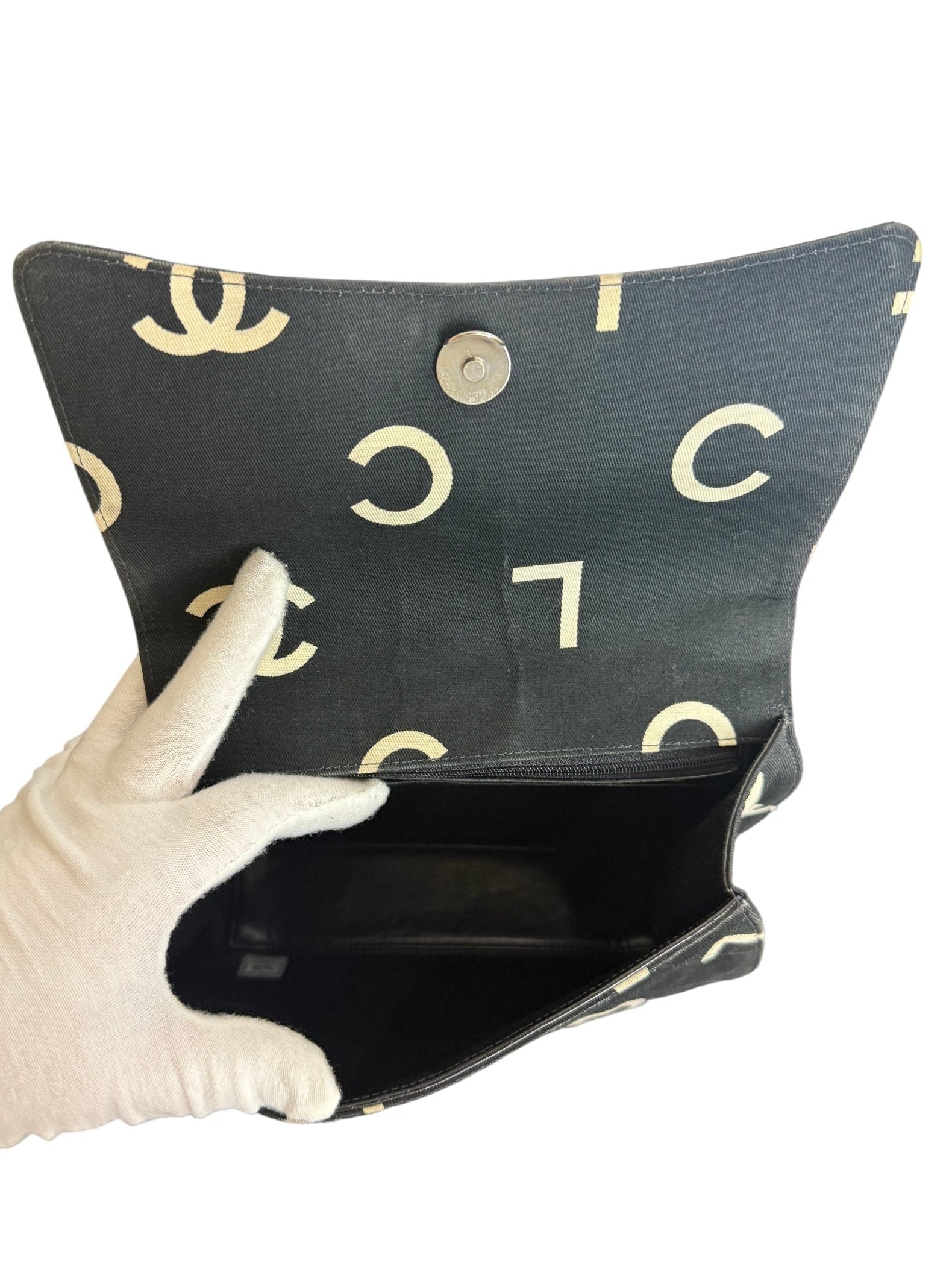 Vintage Chanel Canvas Quilted Flap Bag