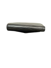 Saint Laurent Cassandre Matelassé Black Croc Embossed Wallet