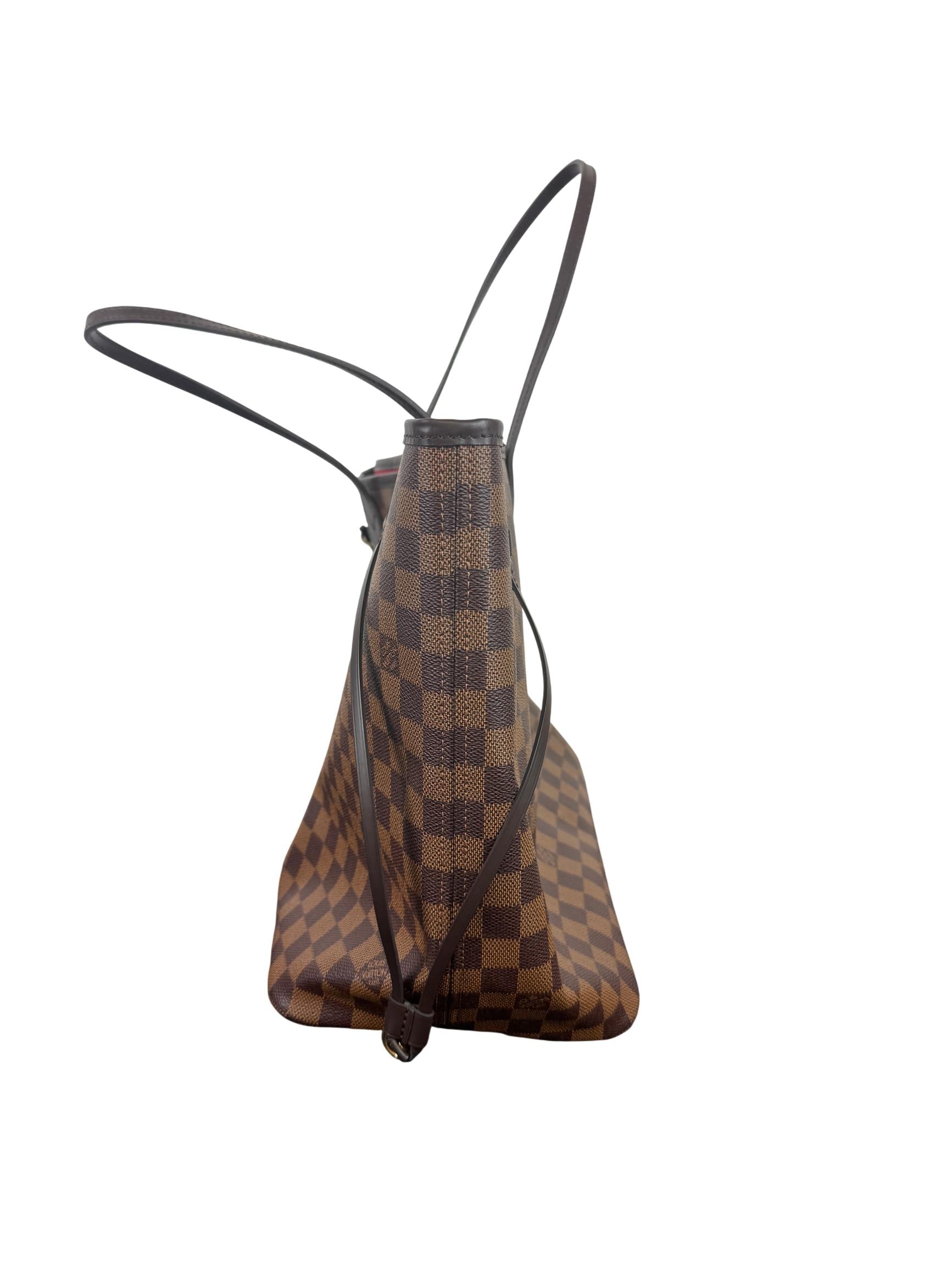 Louis Vuitton Neverfull GM Damier Ebene Canvas Large Tote Bag