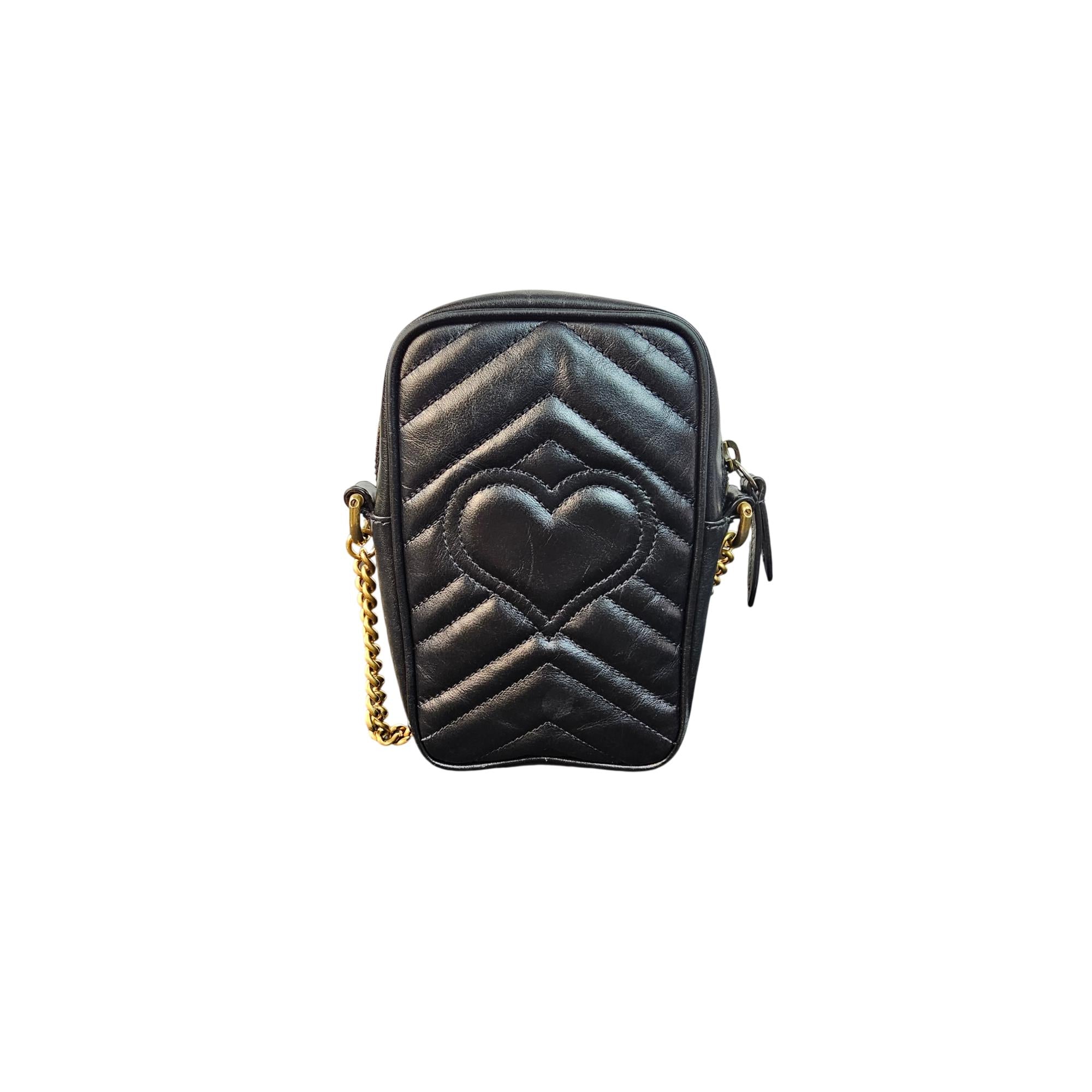 Gucci GG Marmont Matelassé Mini Phone Crossbody