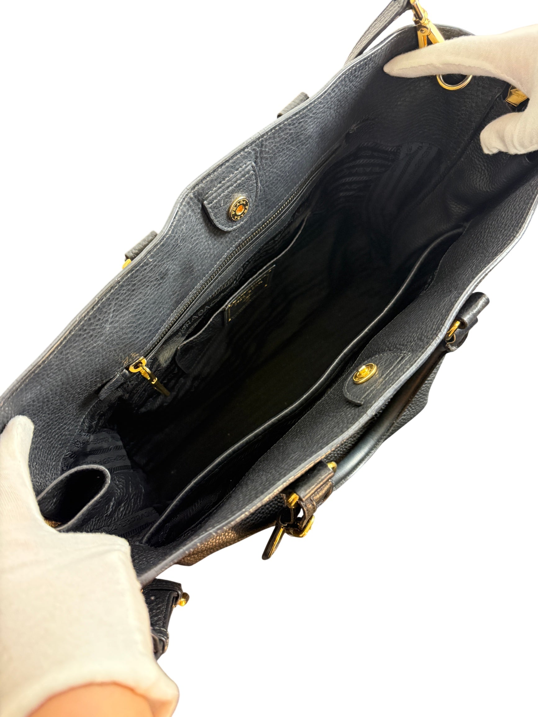 Prada Vitello Daino Leather Tote Bag