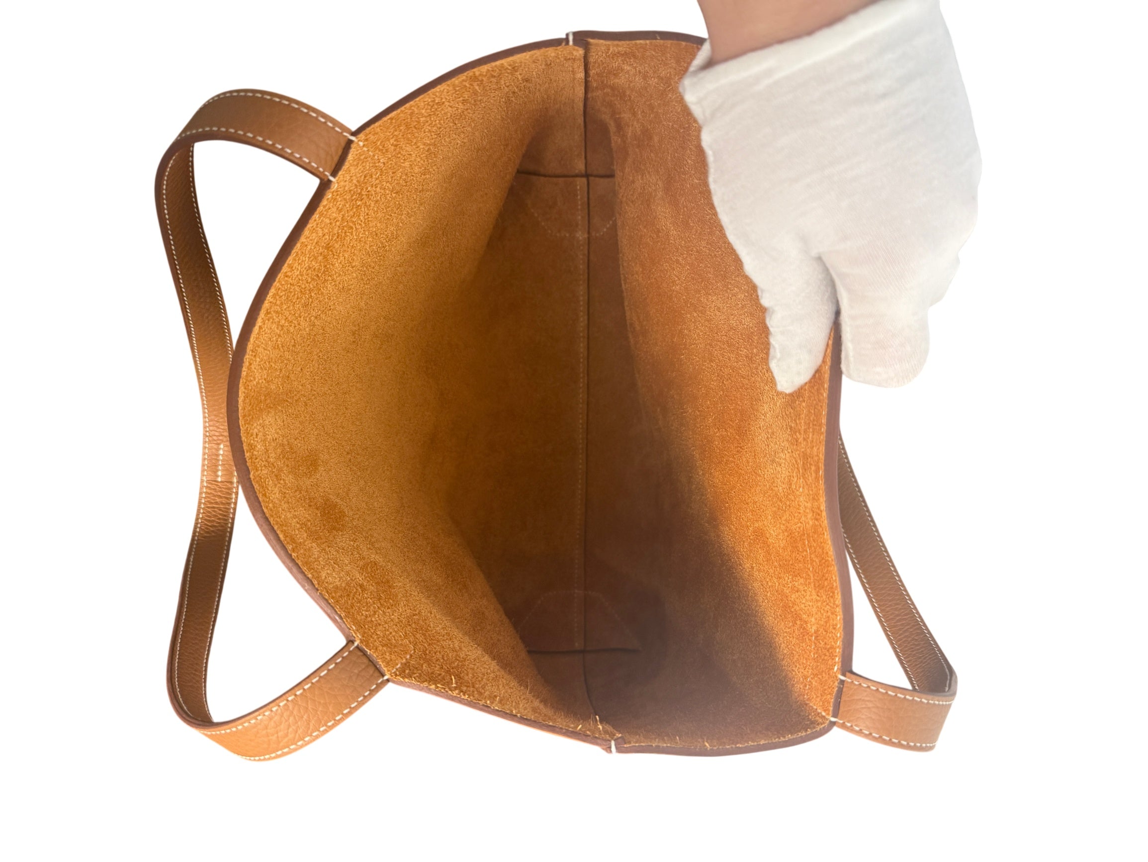 Hermès Cabasellier 31 Brown Barenia Faubourg Leather Tote Bag