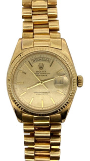 Rolex Perpetual Day-Date 36MM Presidential 18K Gold Watch Champagne Dial
