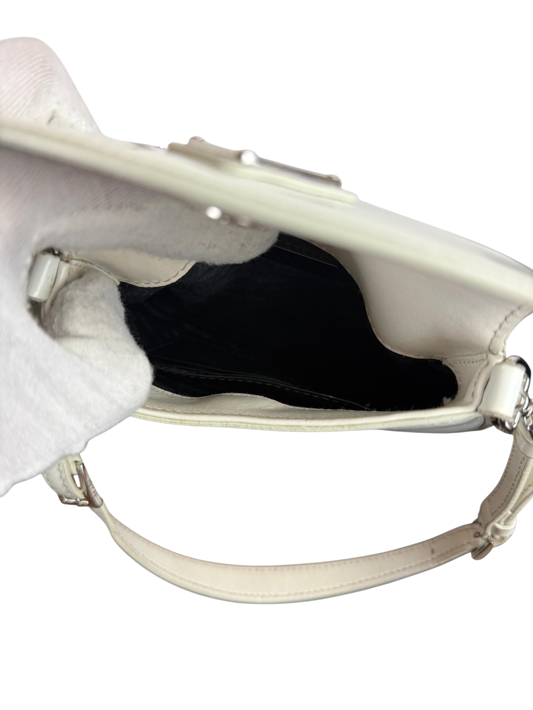 Prada Cleo Brushed Leather Mini Shoulder Bag