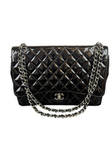 Chanel Classic Maxi Flap Black Quilted Patent Leather Shoulder Bag