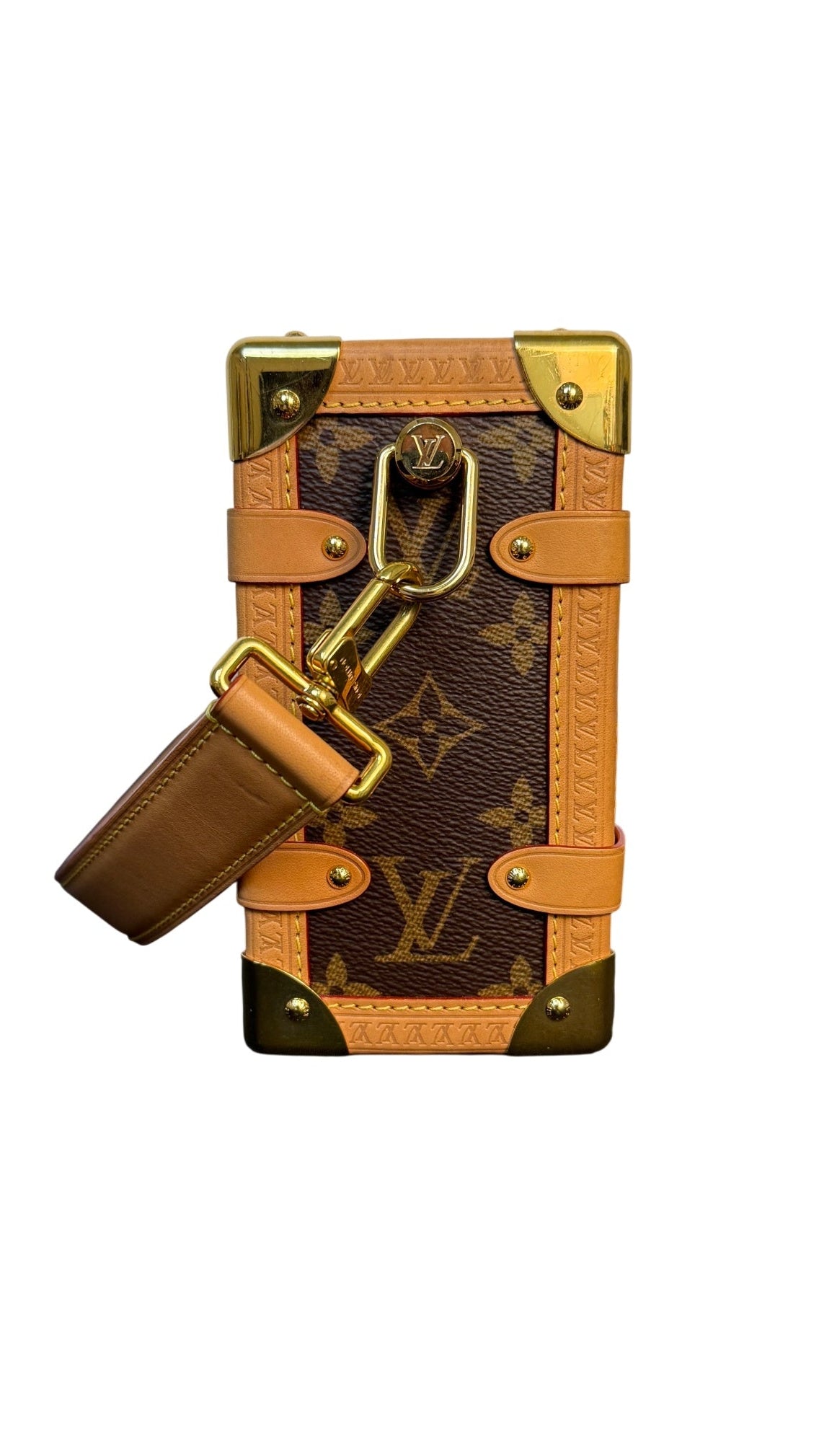 Louis Vuitton Side Trunk MM Monogram Canvas Shoulder Bag