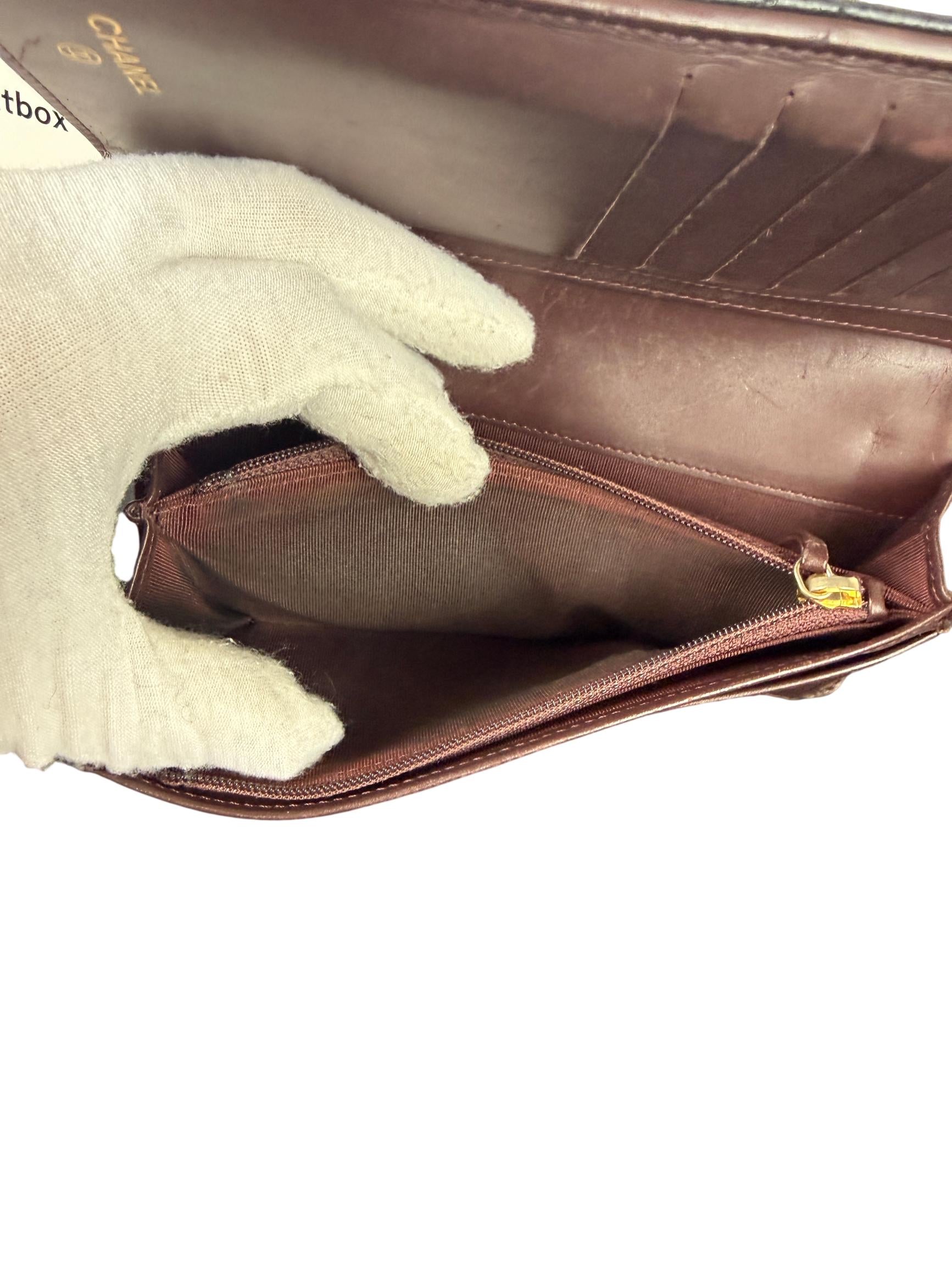 Chanel Classic Flap Black Quilted Caviar Leather Wallet