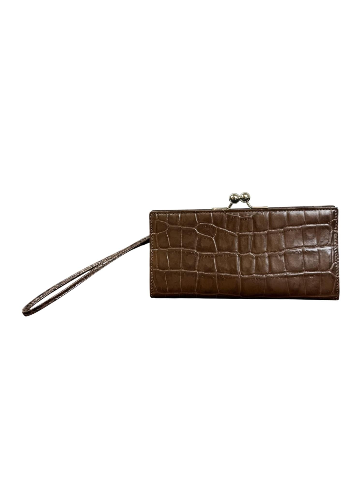 Burberry Croc Kisslock Clutch