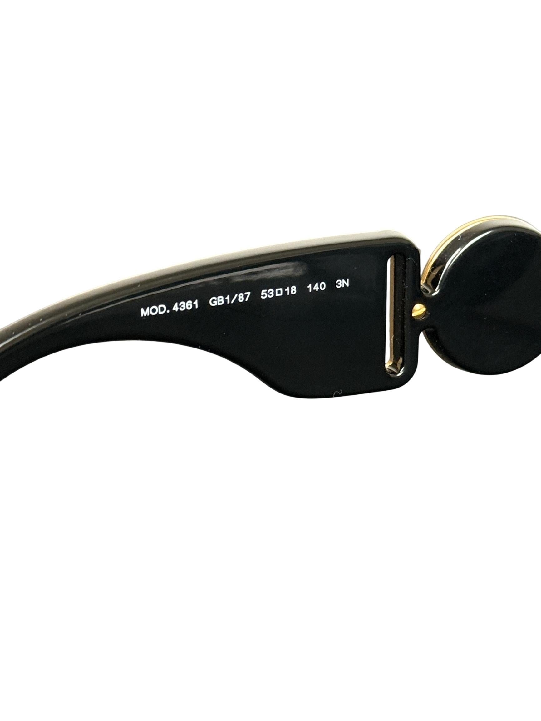 Versace VE4361 Medusa Biggie Black/Gold Sunglasses