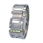 Gucci Twirl Heart Bangle SS Mother of pearl Reversible dial YA112501