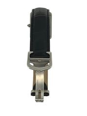 Cartier Tank Must Black Leather Strap Roman Numeral Watch Silver White Dial