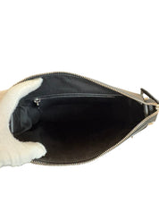 Salvatore Ferragamo Black Textured Leather Messenger Bag