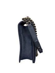 Chanel XL Boy Bag Blue Caviar Quilted Leather Shoulder Bag