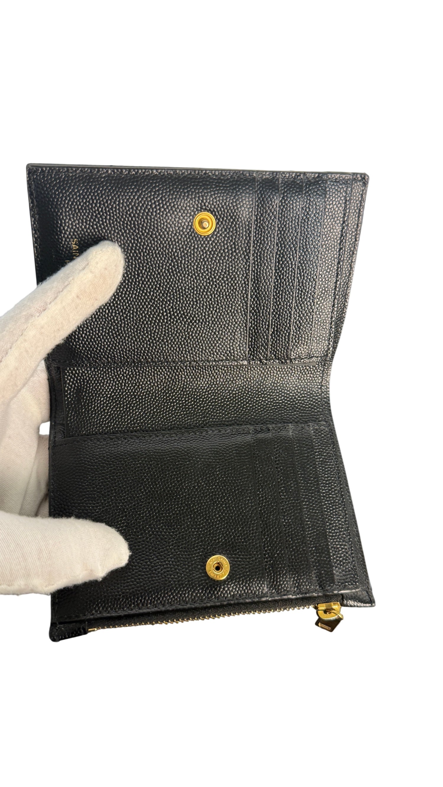 Saint Laurent Cassandre Matelassé Bi-Fold Wallet
