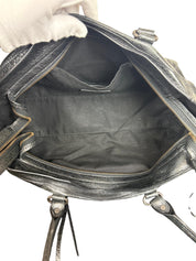 Balenciaga Le City East-West Black Leather Shoulder Bag