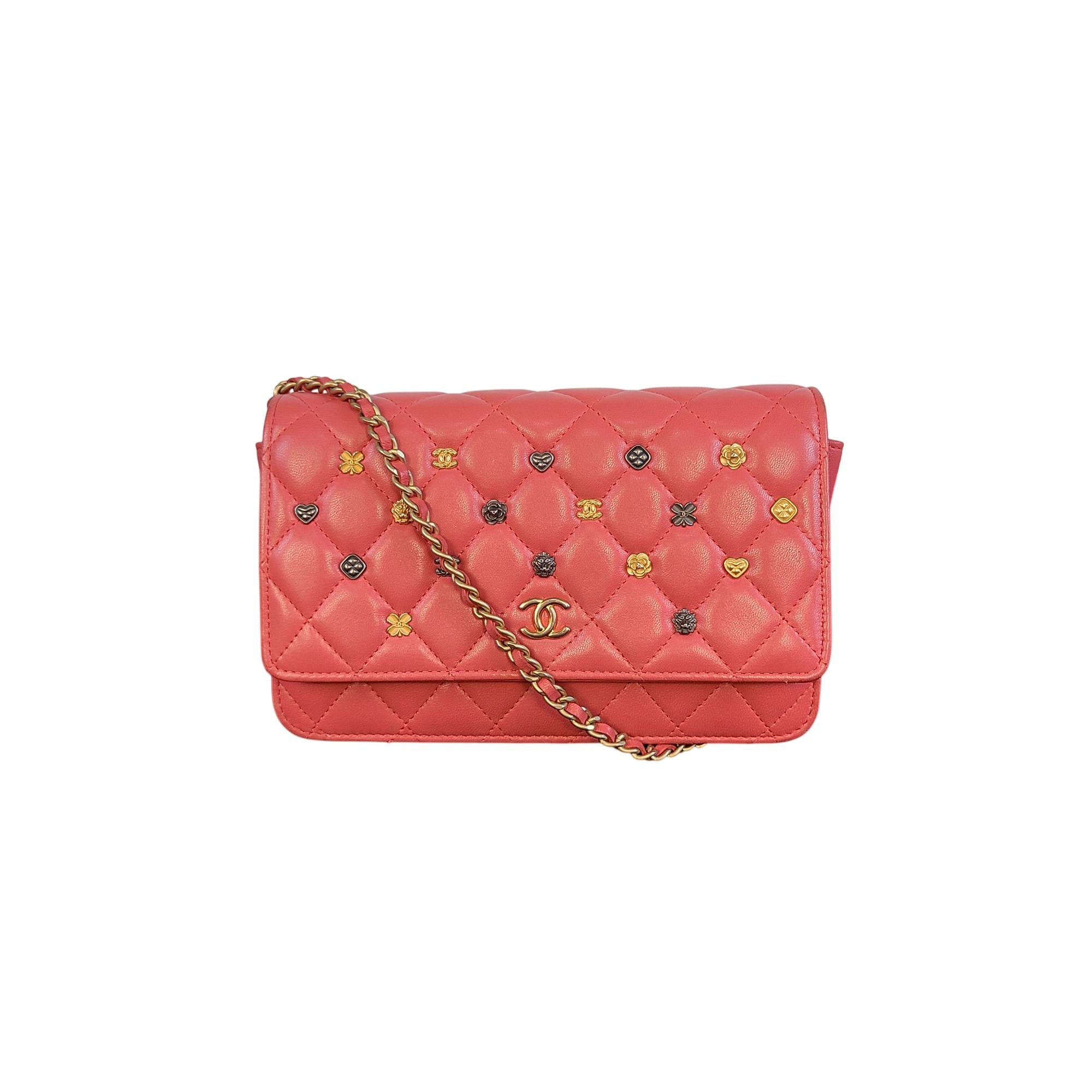 Chanel Icon Pink Wallet On Chain