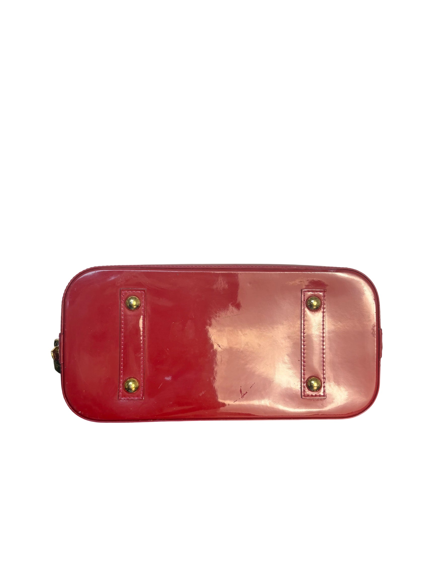 Louis Vuitton Vernis Alma Red Handbag