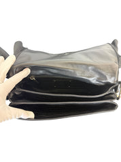 Prada Tessuto Ruffle Shoulder Bag Black Nylon