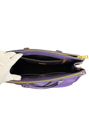 Prada Saffiano Lux Galleria Tote Bag Viola Purple Leather Gold Hardware