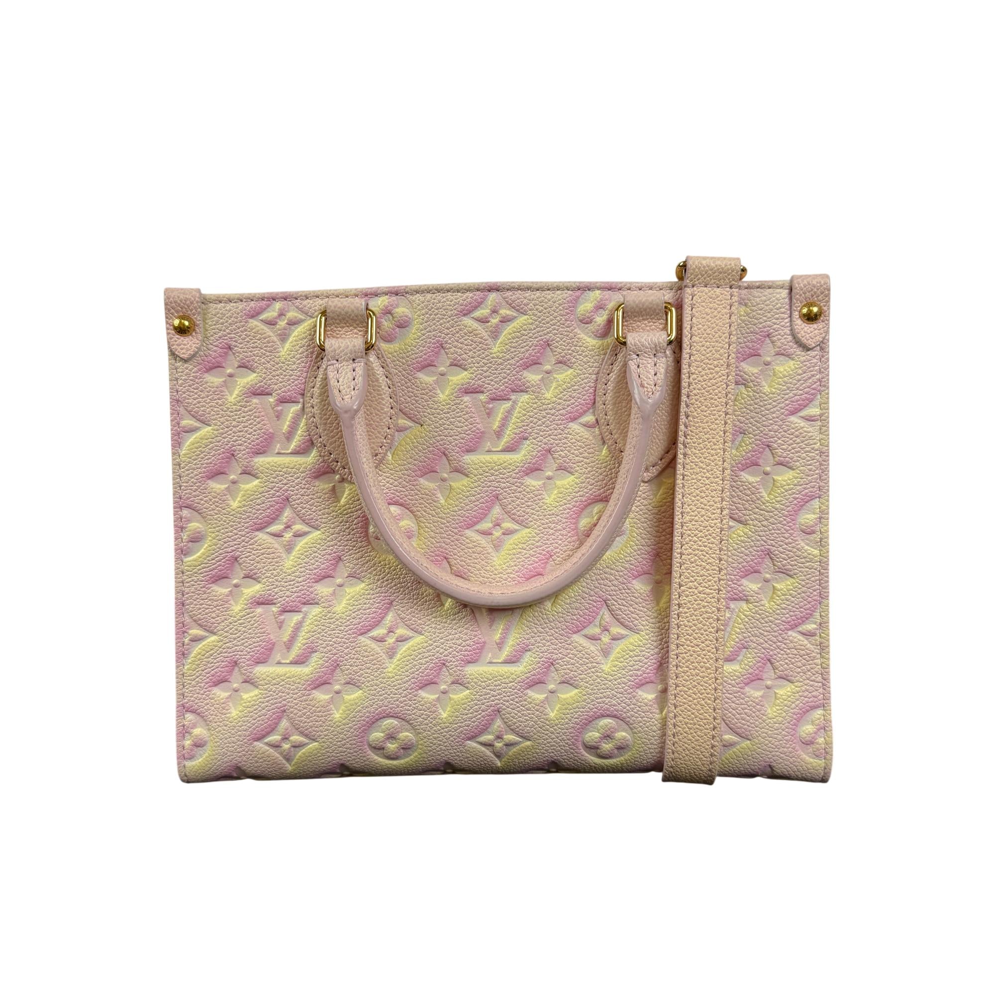 Louis Vuitton OnTheGo MM Monogram Empreinte Giant Tote Bag, Sunset