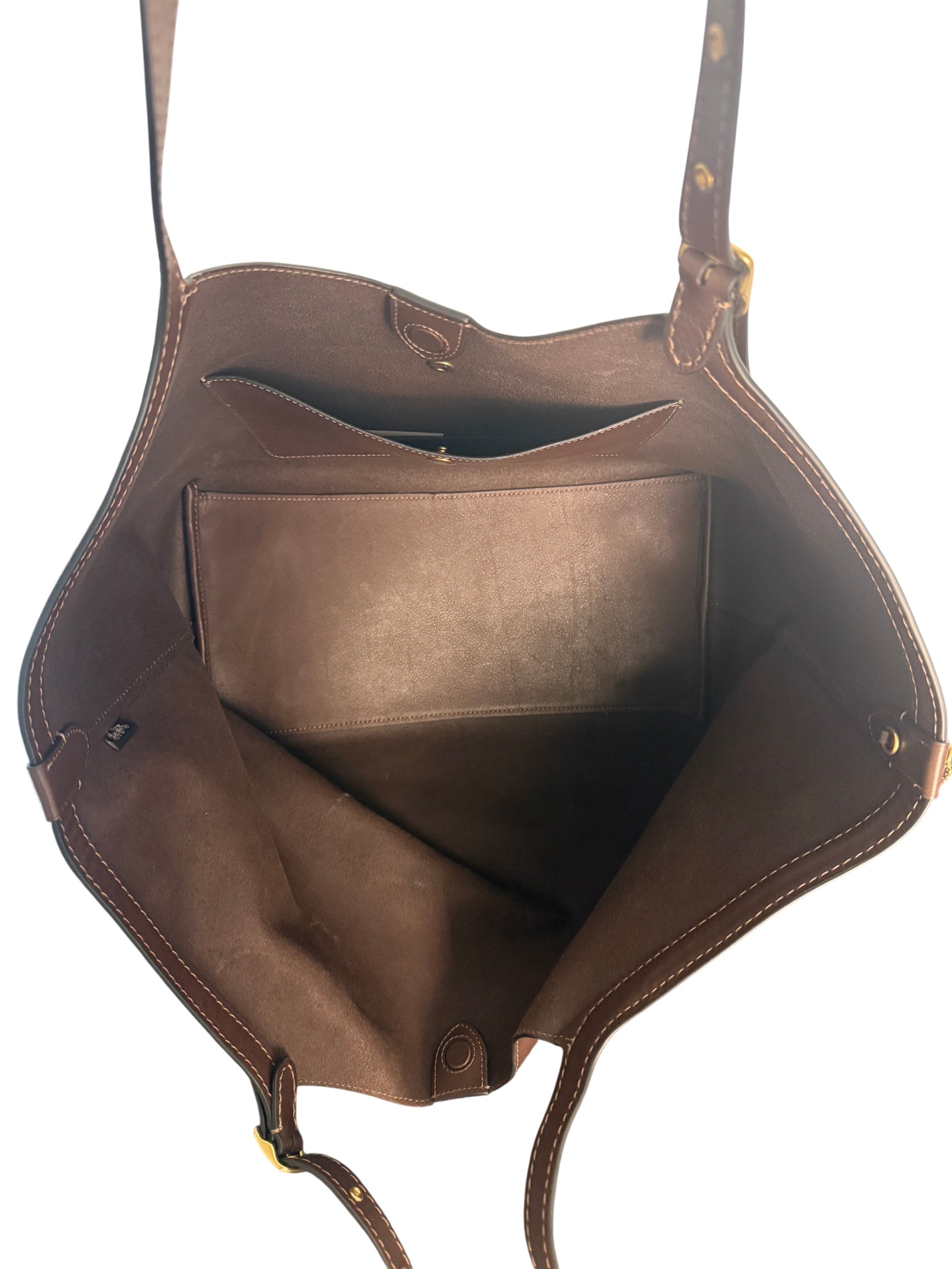 Coach Gramercy Tote Bag Brown Natural Grain Leather