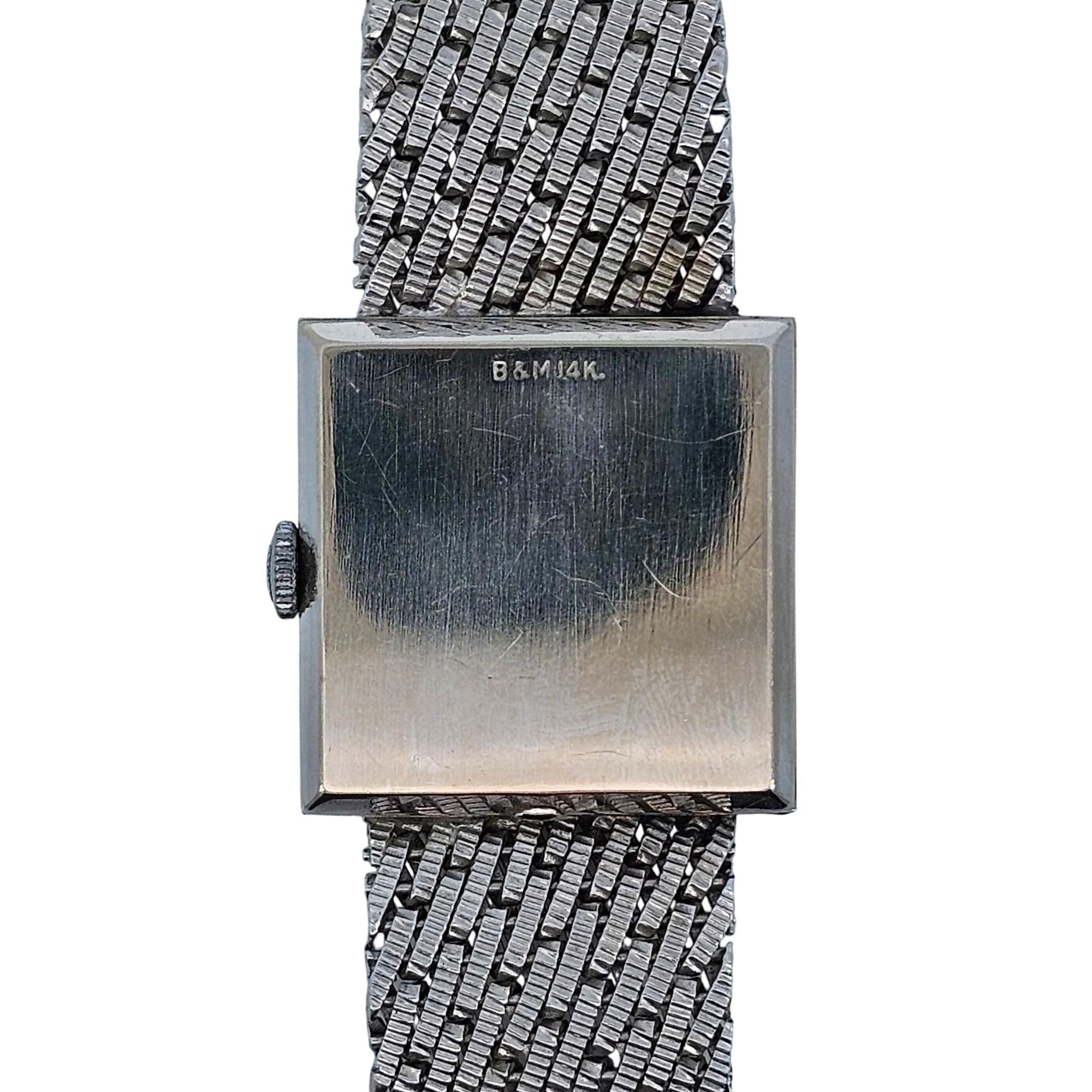 Baume & Mercier 14KWG Rectangle dial Vintage Watch