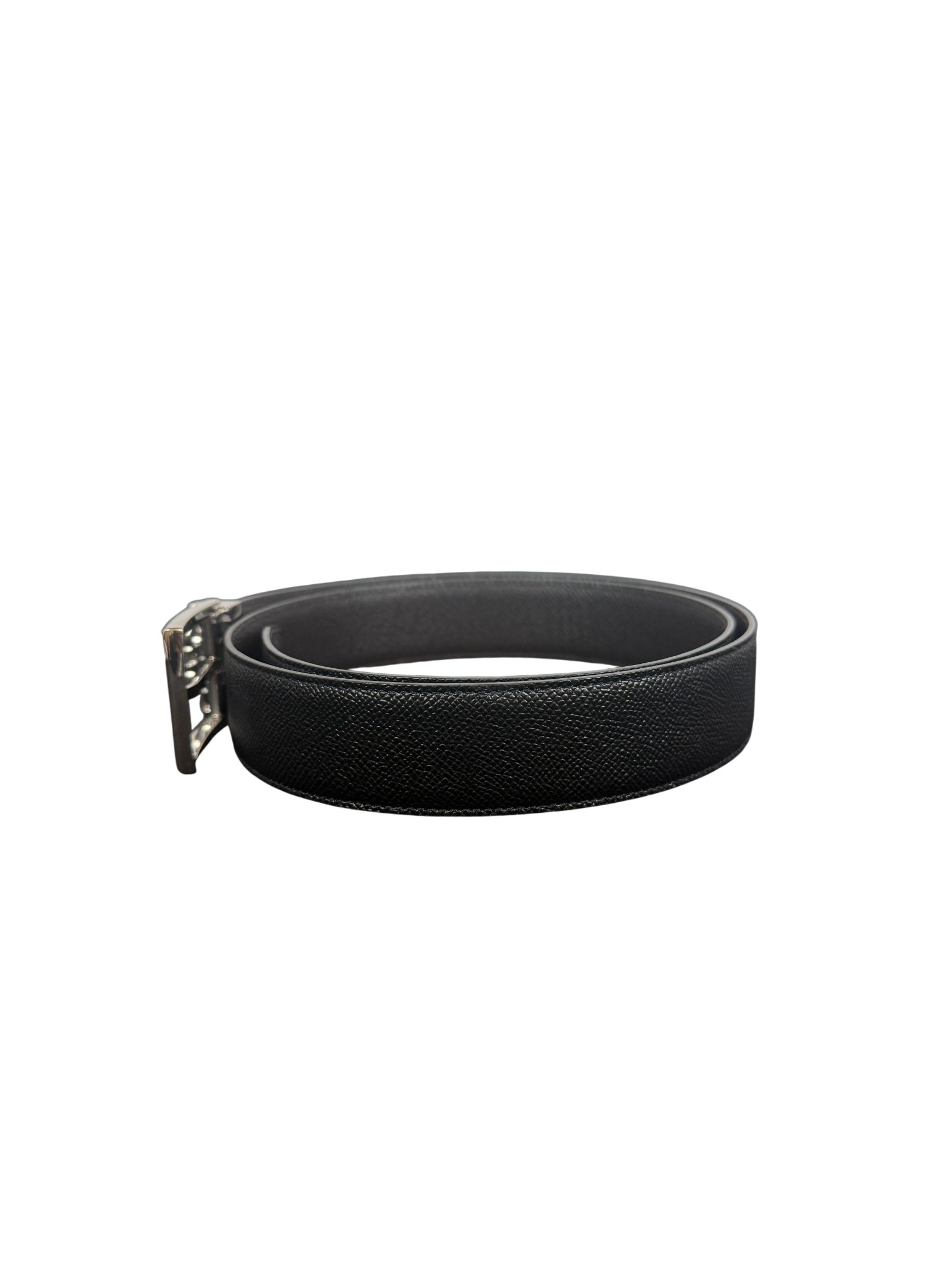 Salvatore Ferragamo Gancini Reversible Black & Brown Leather Belt