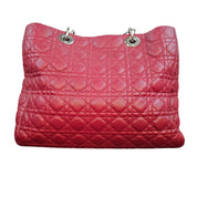 Christian Dior Lady Dior Large Cannage Quilted Lambskin Leather Tote Bag