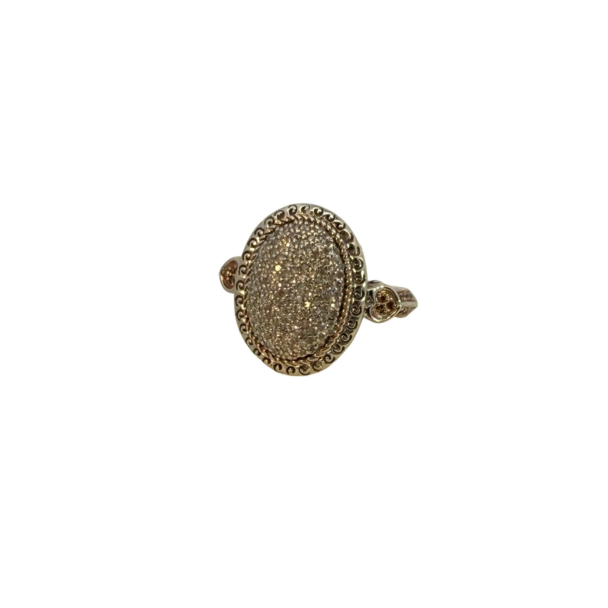 10K White Gold 1.08 CTW Pave Diamond Ring