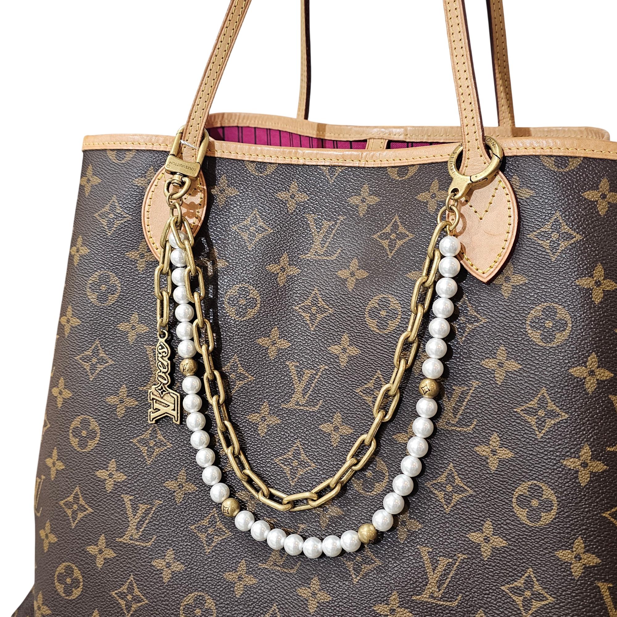 Louis Vuitton Chain Belt Pearls Bag Charm