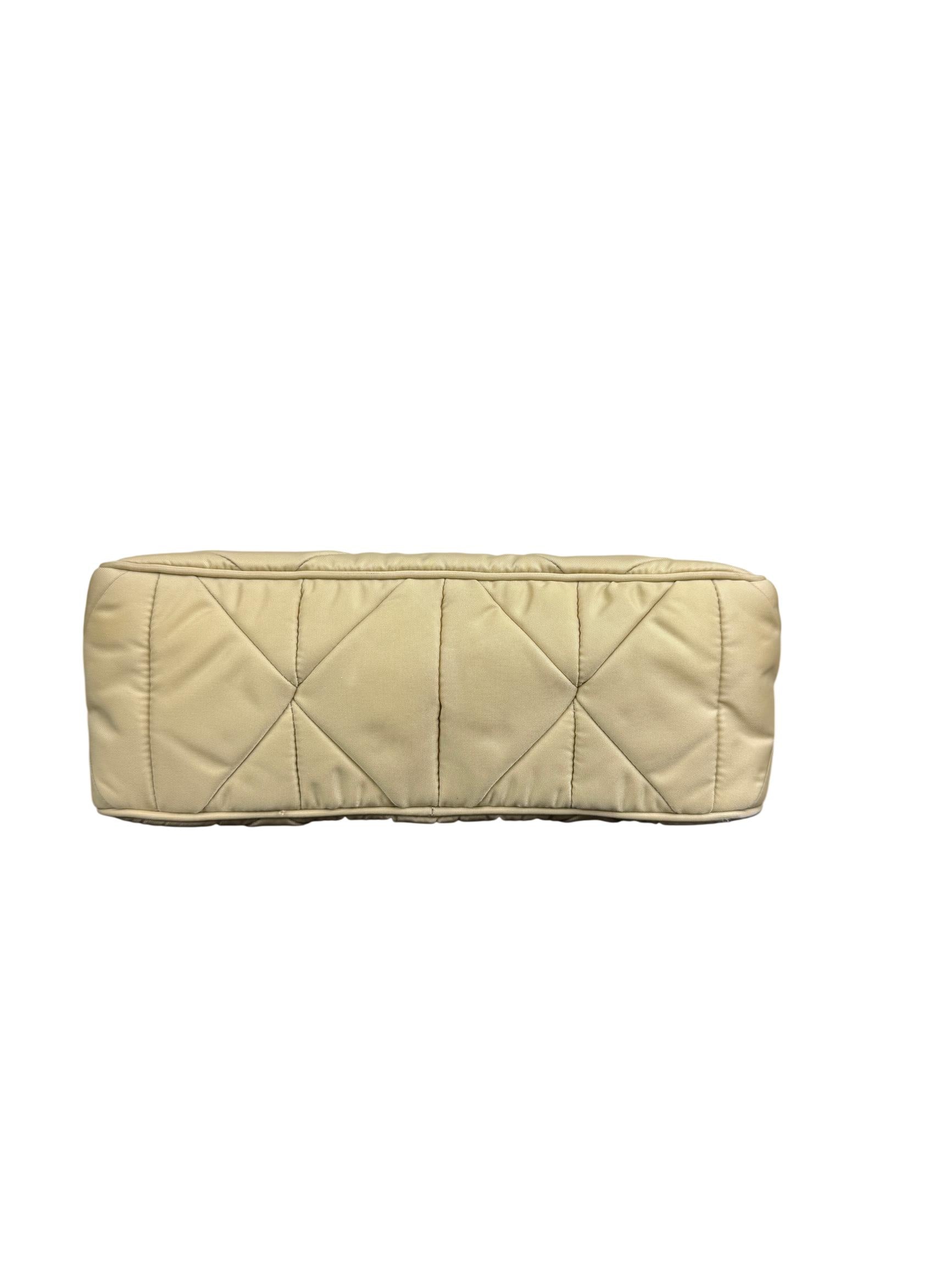 Prada Desert Beige Padded Re-Nylon Flap Shoulder Bag