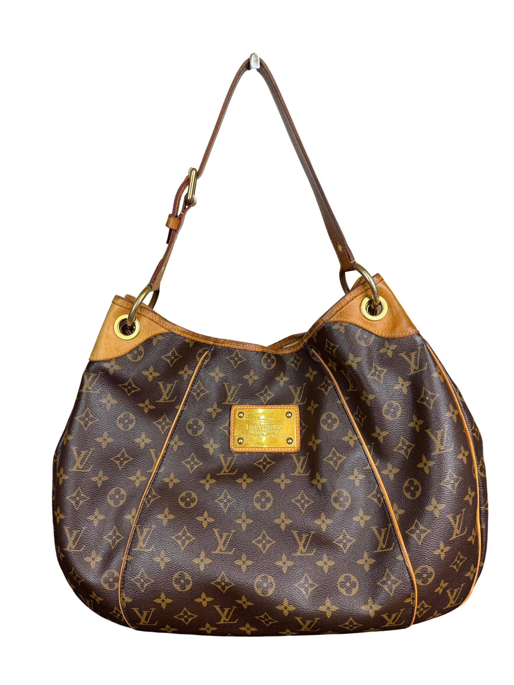 Louis Vuitton Monogram Galliera PM Hobo Bag Brown
