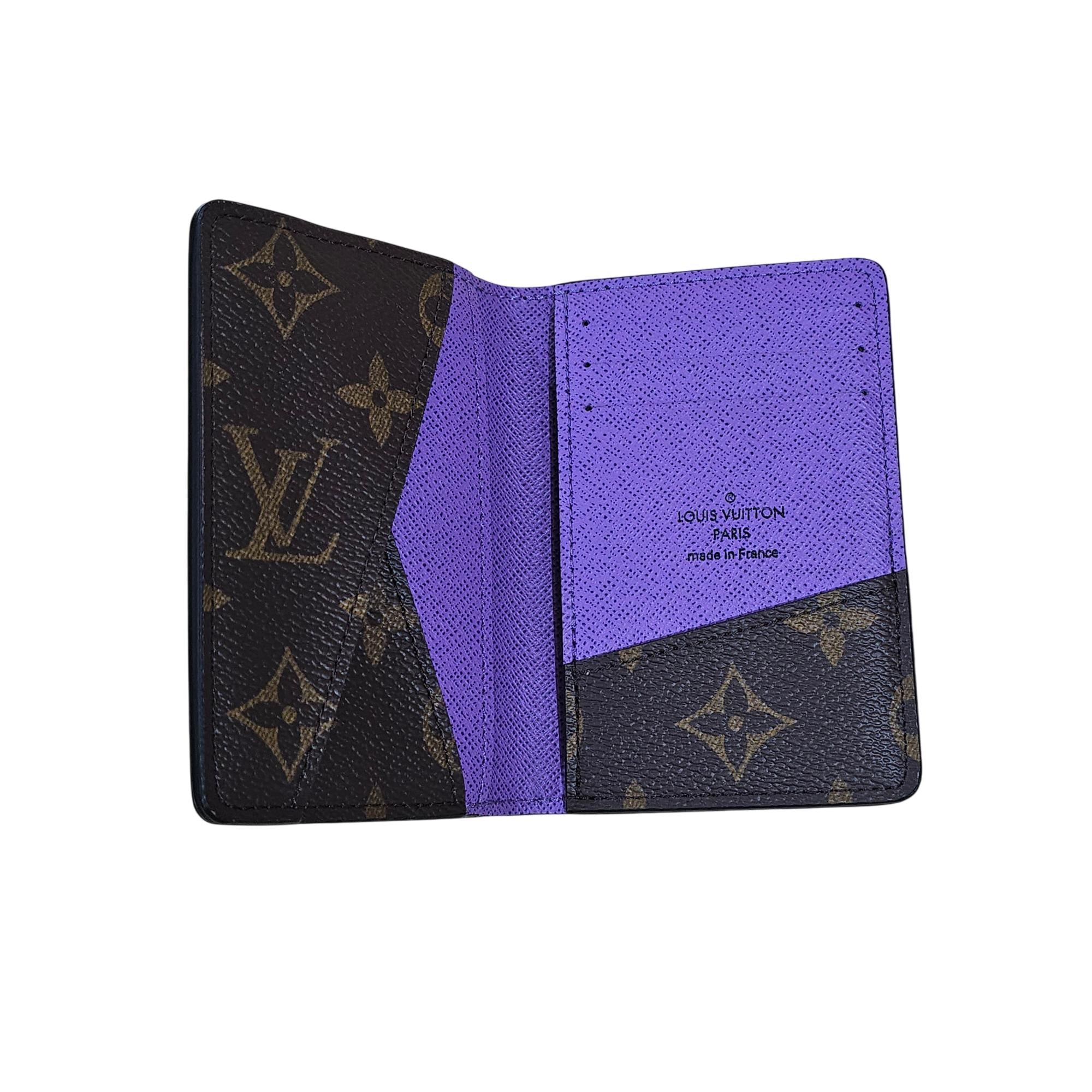 Louis Vuitton x Virgil Abloh Pocket Organizer Monogram & Purple Leather
