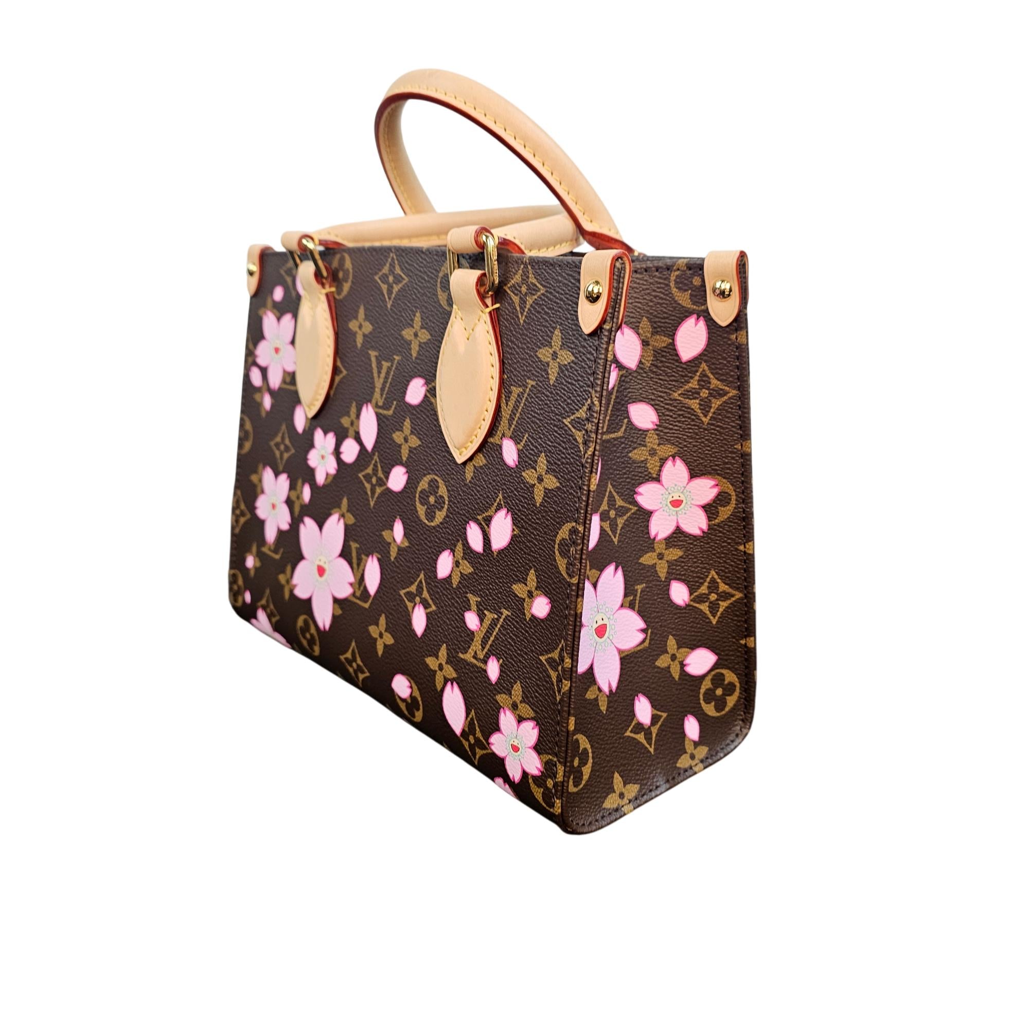 Louis Vuitton x Takashi Murakami OnTheGo PM Cherry Blossom Monogram Handbag