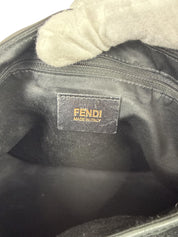 Fendi Black Leather Mamma Baguette Shoulder Bag with Gold Hardware