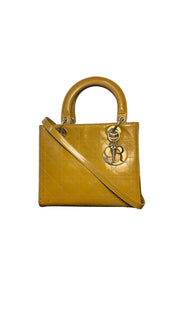 Dior Lady Dior Patent Leather Handbag