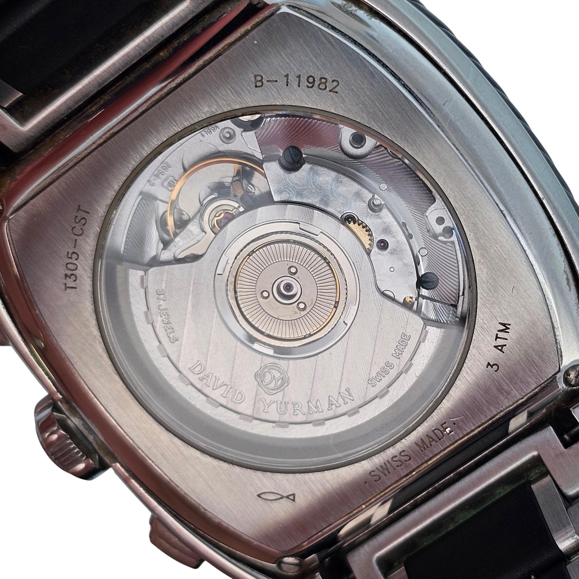 David Yurman Belmont Chronograph 42mm SS Black Dial T305-CST