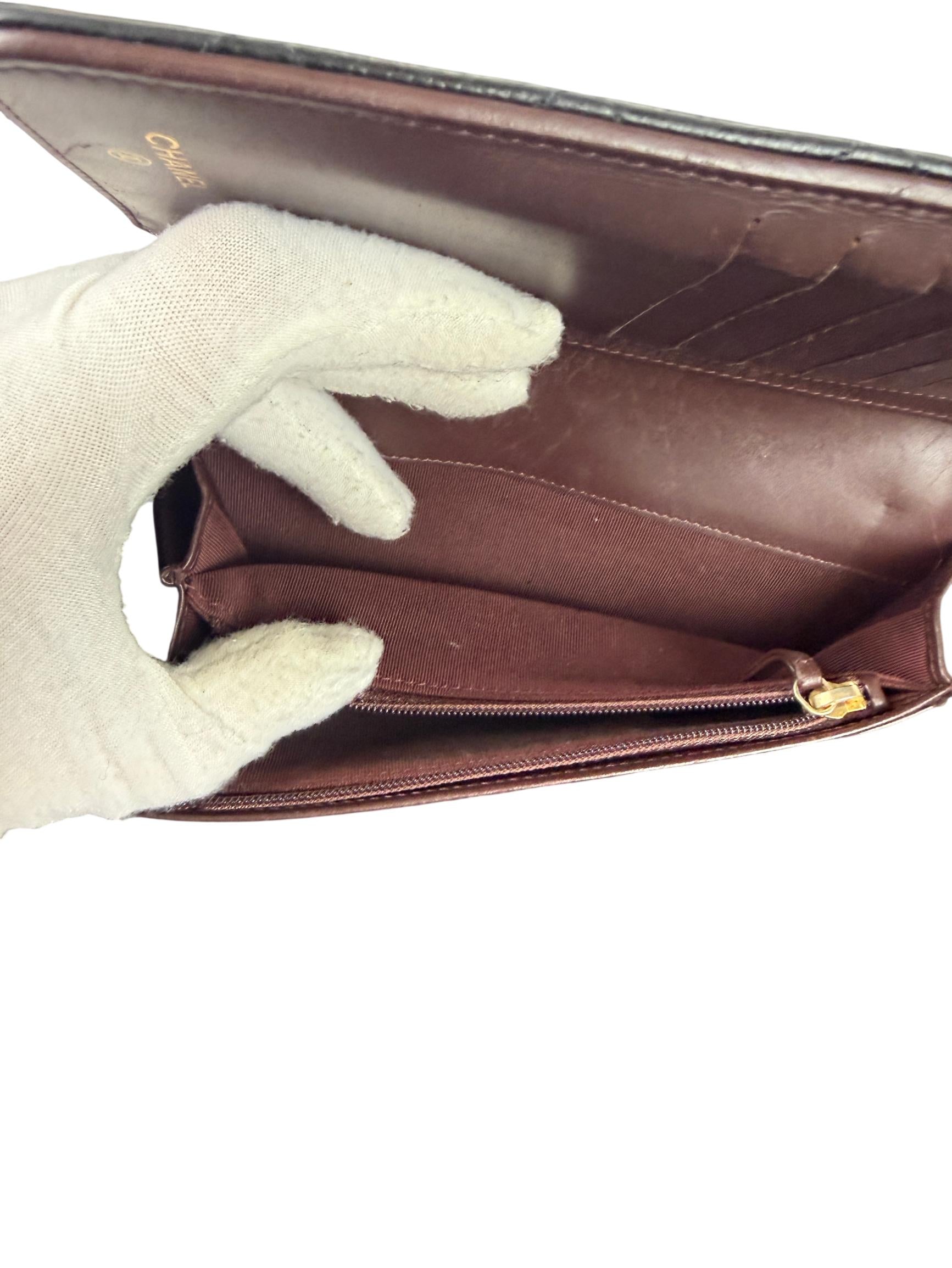 Chanel Classic Flap Black Quilted Caviar Leather Wallet